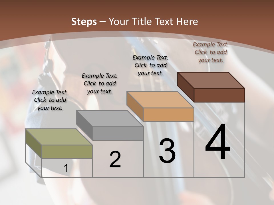 A Young Girl Playing A Violin On A Brown Background PowerPoint Template