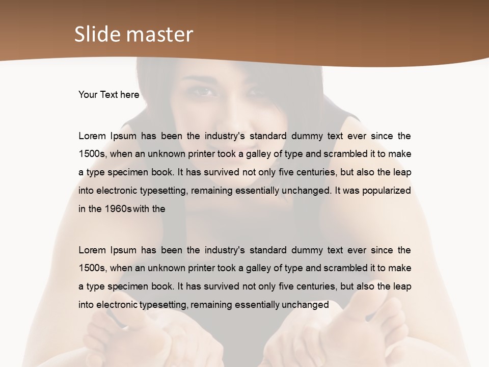 A Woman Laying On The Ground With Her Feet Up PowerPoint Template