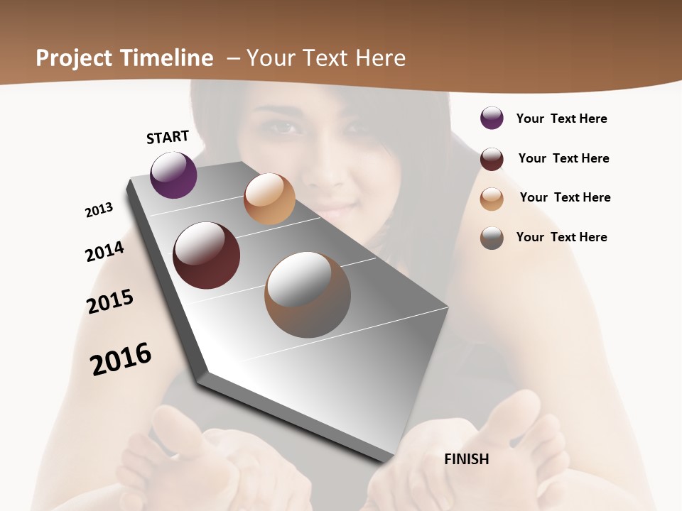 A Woman Laying On The Ground With Her Feet Up PowerPoint Template