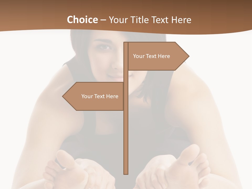 A Woman Laying On The Ground With Her Feet Up PowerPoint Template