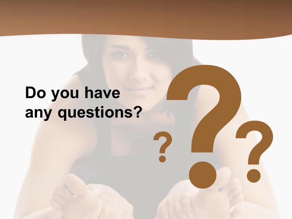 A Woman Laying On The Ground With Her Feet Up PowerPoint Template