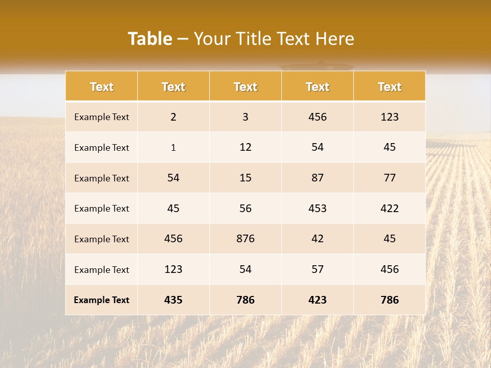 A Farm Field With A Combiner In The Middle Of It PowerPoint Template