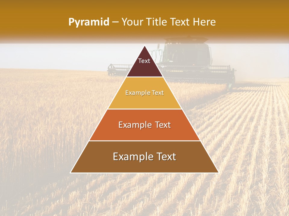 A Farm Field With A Combiner In The Middle Of It PowerPoint Template