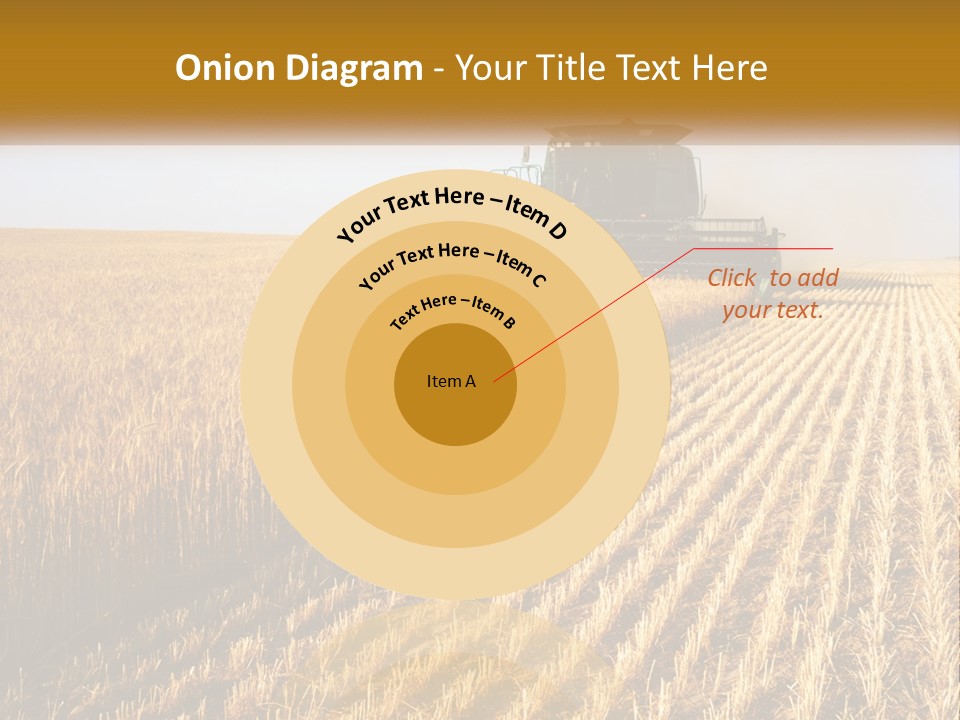 A Farm Field With A Combiner In The Middle Of It PowerPoint Template