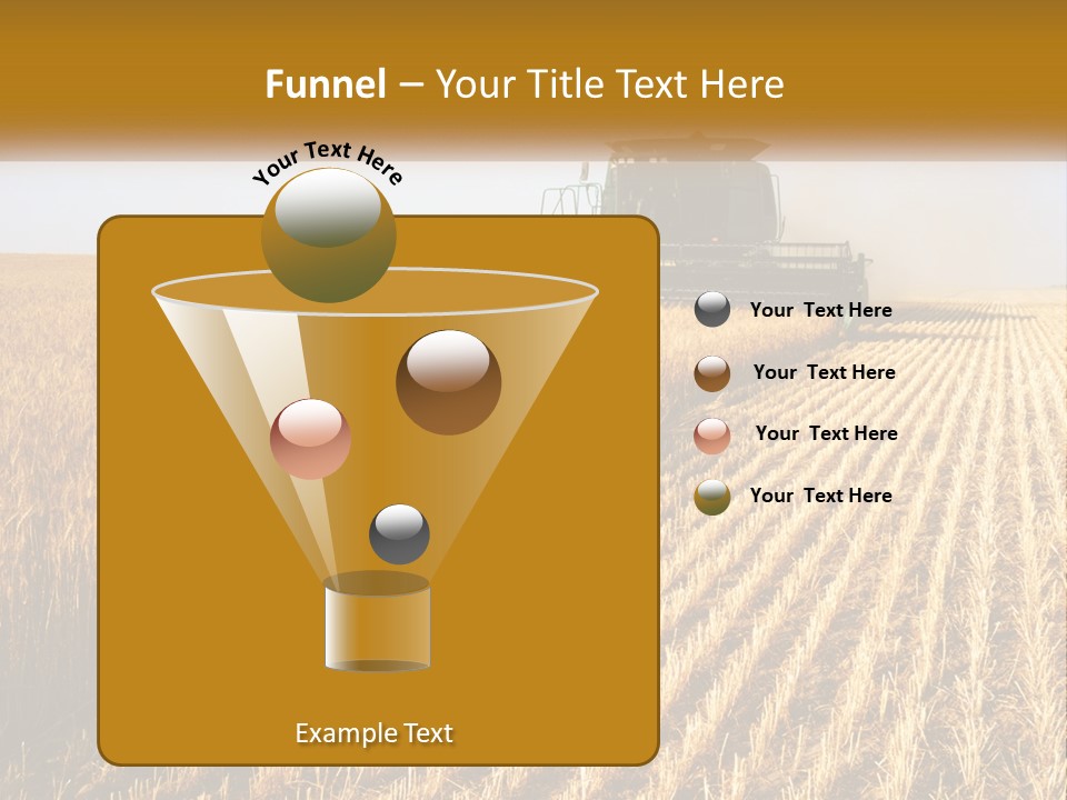 A Farm Field With A Combiner In The Middle Of It PowerPoint Template