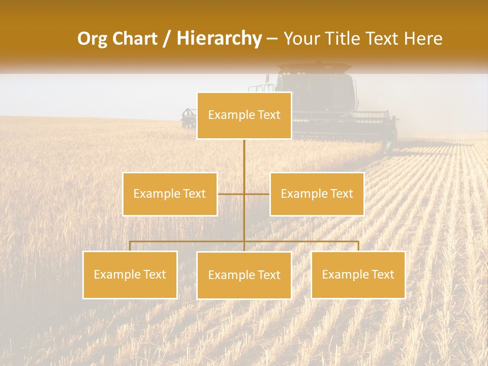 A Farm Field With A Combiner In The Middle Of It PowerPoint Template