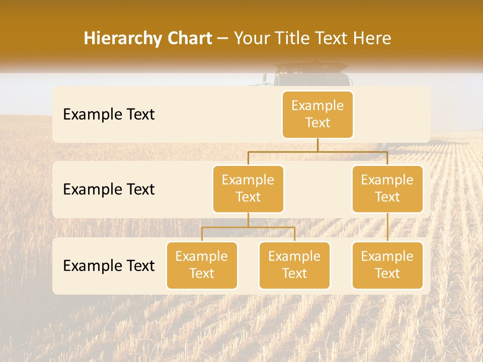 A Farm Field With A Combiner In The Middle Of It PowerPoint Template