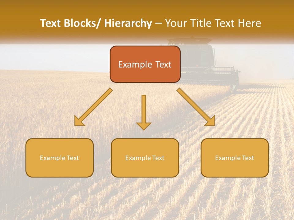 A Farm Field With A Combiner In The Middle Of It PowerPoint Template