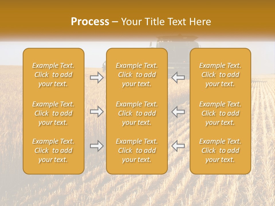 A Farm Field With A Combiner In The Middle Of It PowerPoint Template