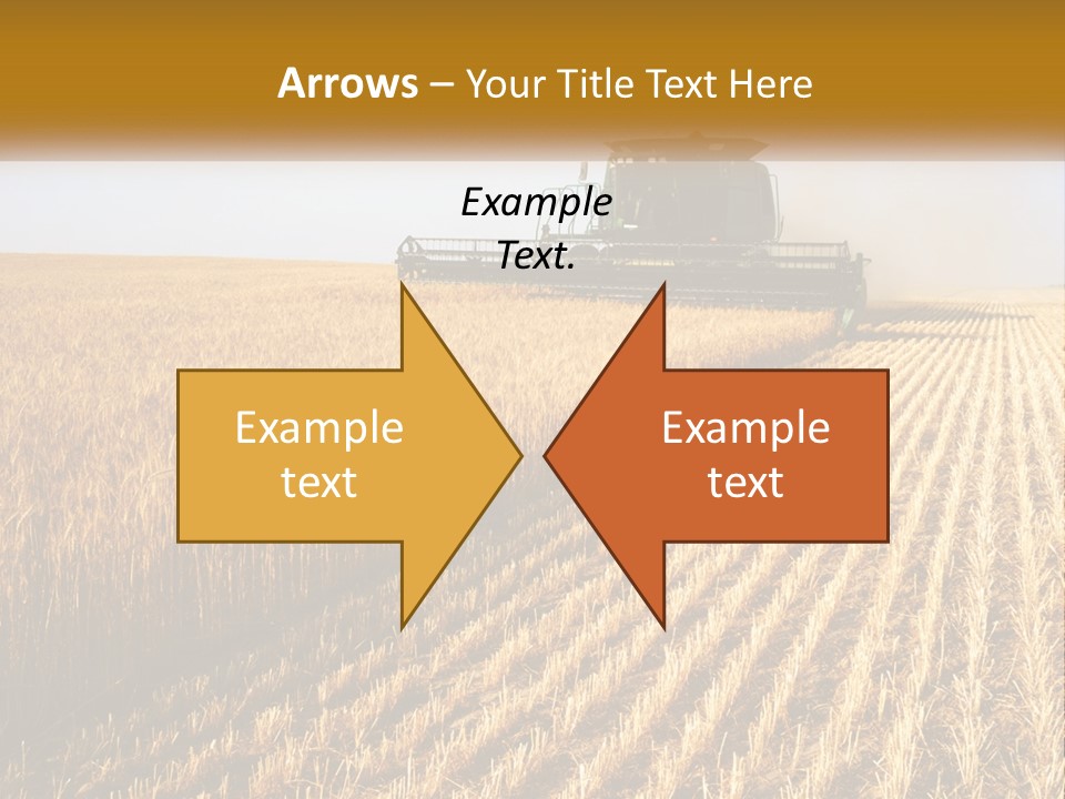 A Farm Field With A Combiner In The Middle Of It PowerPoint Template