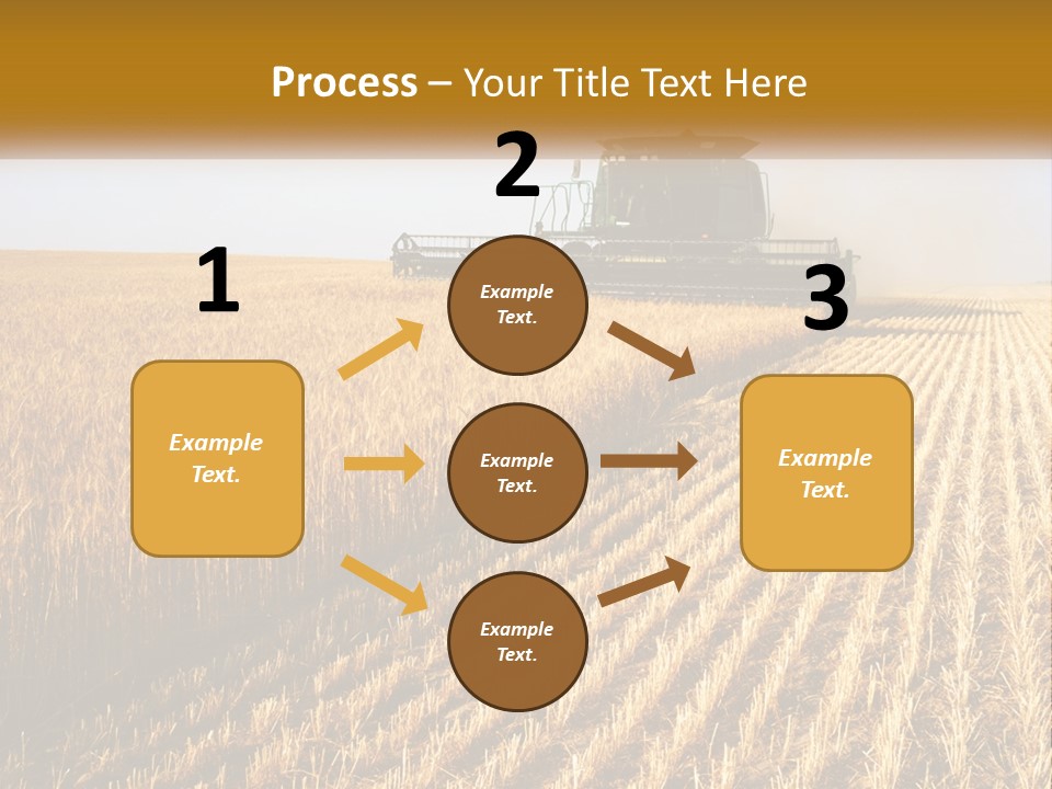 A Farm Field With A Combiner In The Middle Of It PowerPoint Template