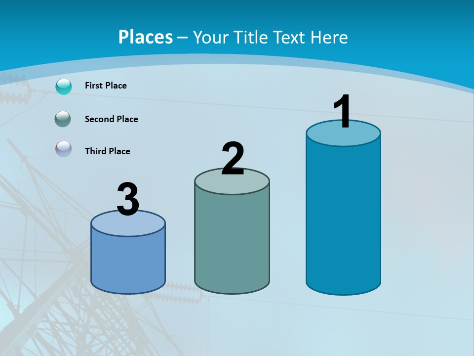 A Power Line With The Moon In The Background PowerPoint Template