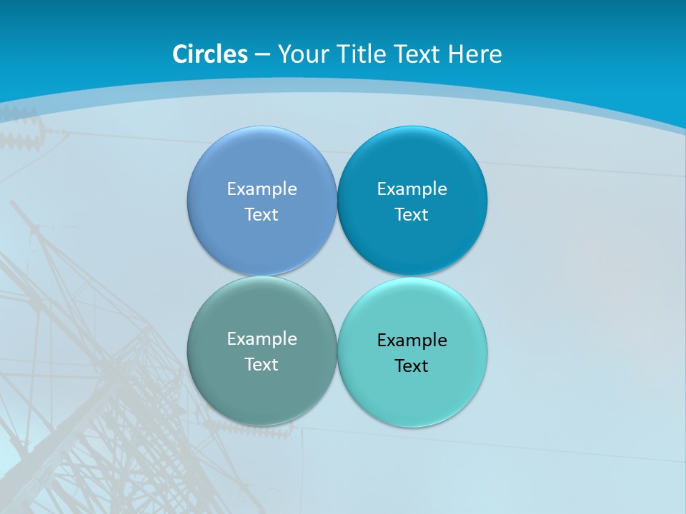 A Power Line With The Moon In The Background PowerPoint Template