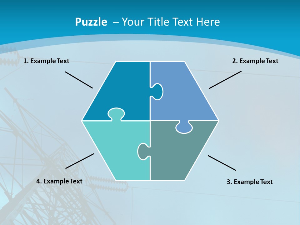 A Power Line With The Moon In The Background PowerPoint Template