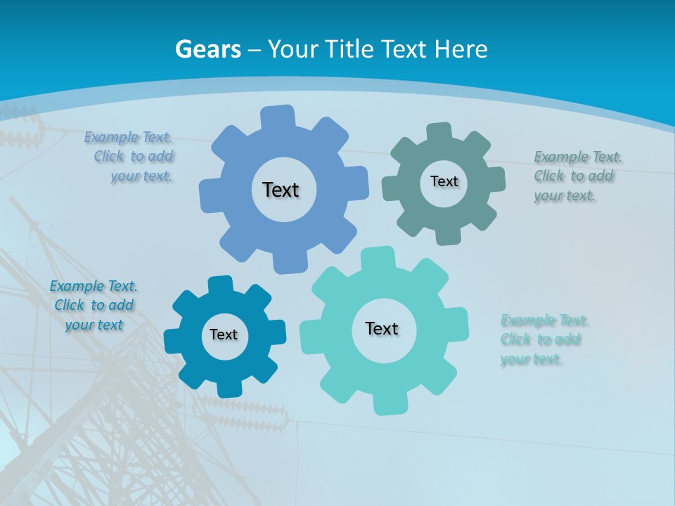 A Power Line With The Moon In The Background PowerPoint Template
