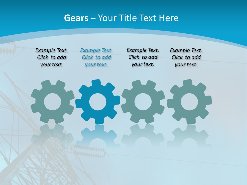 A Power Line With The Moon In The Background PowerPoint Template