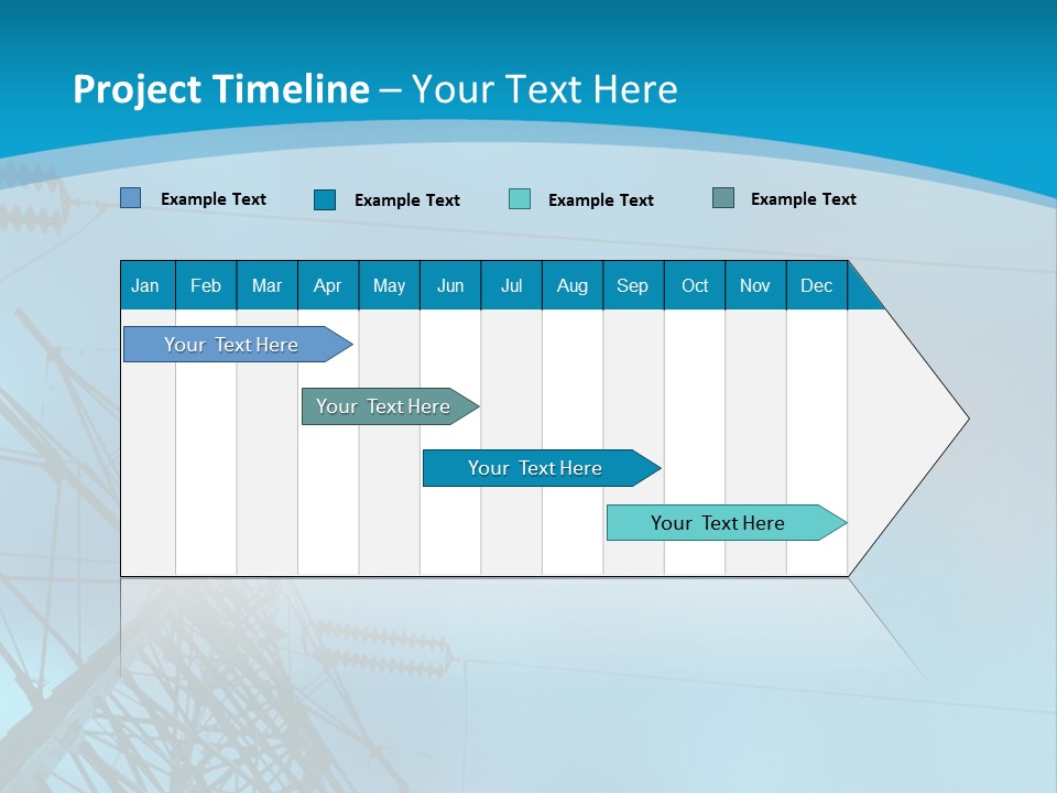 A Power Line With The Moon In The Background PowerPoint Template