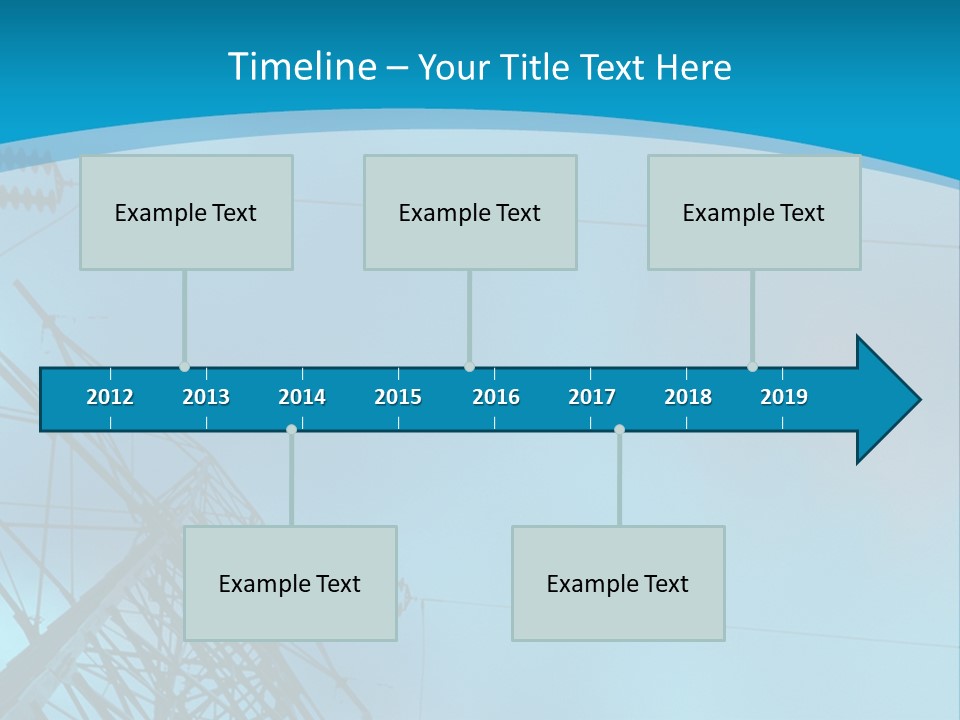 A Power Line With The Moon In The Background PowerPoint Template