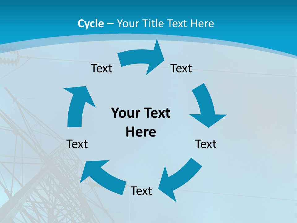 A Power Line With The Moon In The Background PowerPoint Template