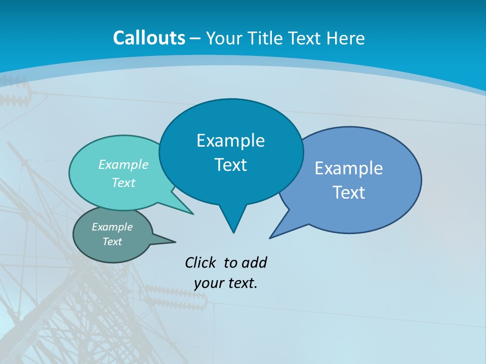 A Power Line With The Moon In The Background PowerPoint Template