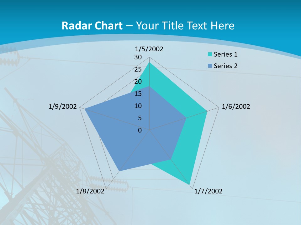 A Power Line With The Moon In The Background PowerPoint Template