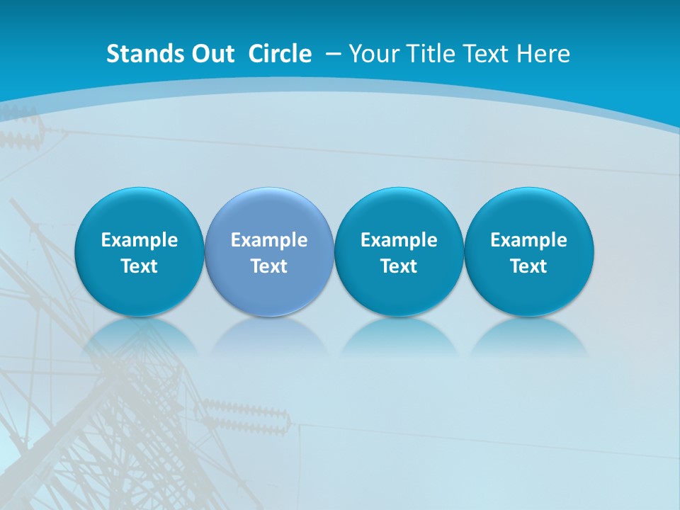 A Power Line With The Moon In The Background PowerPoint Template