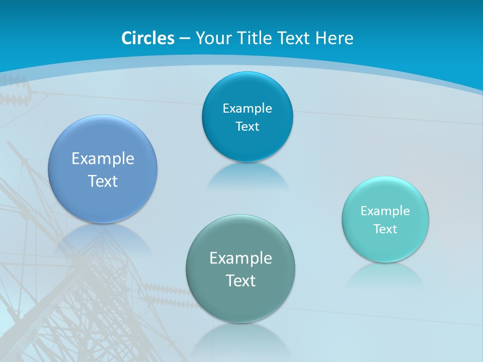 A Power Line With The Moon In The Background PowerPoint Template
