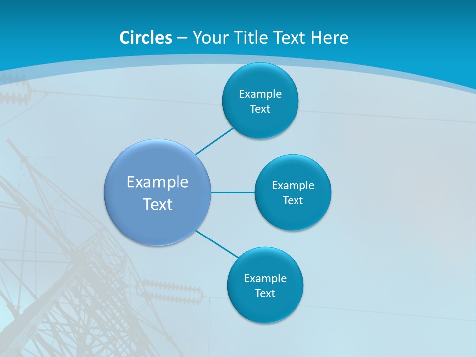 A Power Line With The Moon In The Background PowerPoint Template