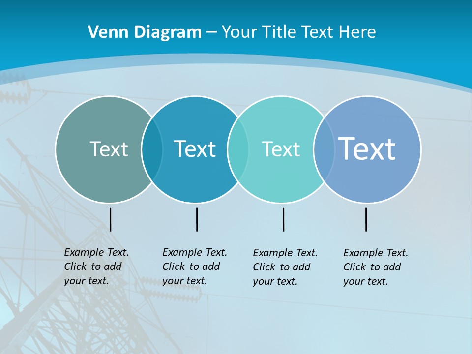 A Power Line With The Moon In The Background PowerPoint Template
