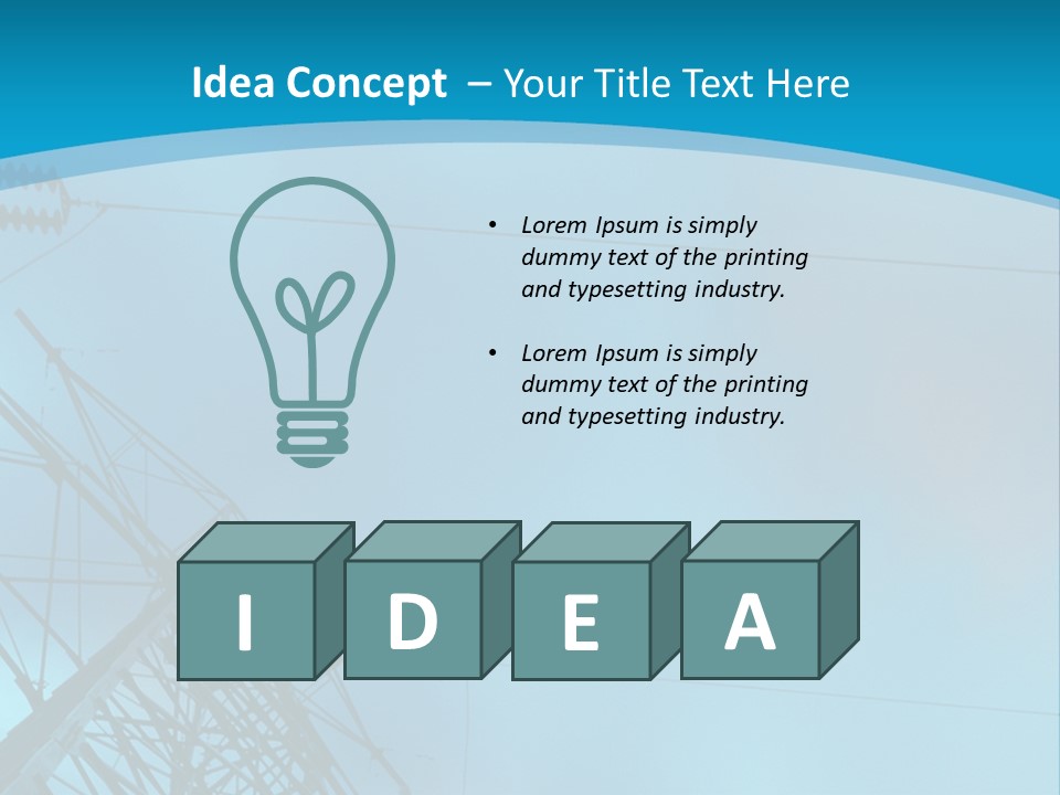 A Power Line With The Moon In The Background PowerPoint Template