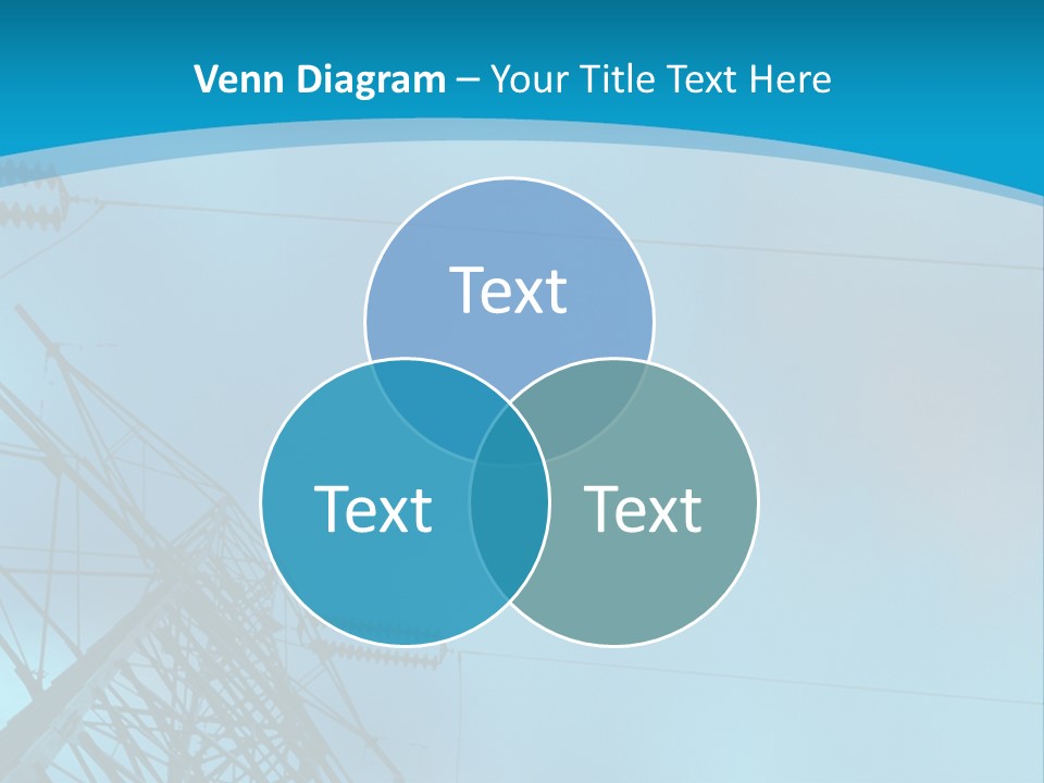 A Power Line With The Moon In The Background PowerPoint Template