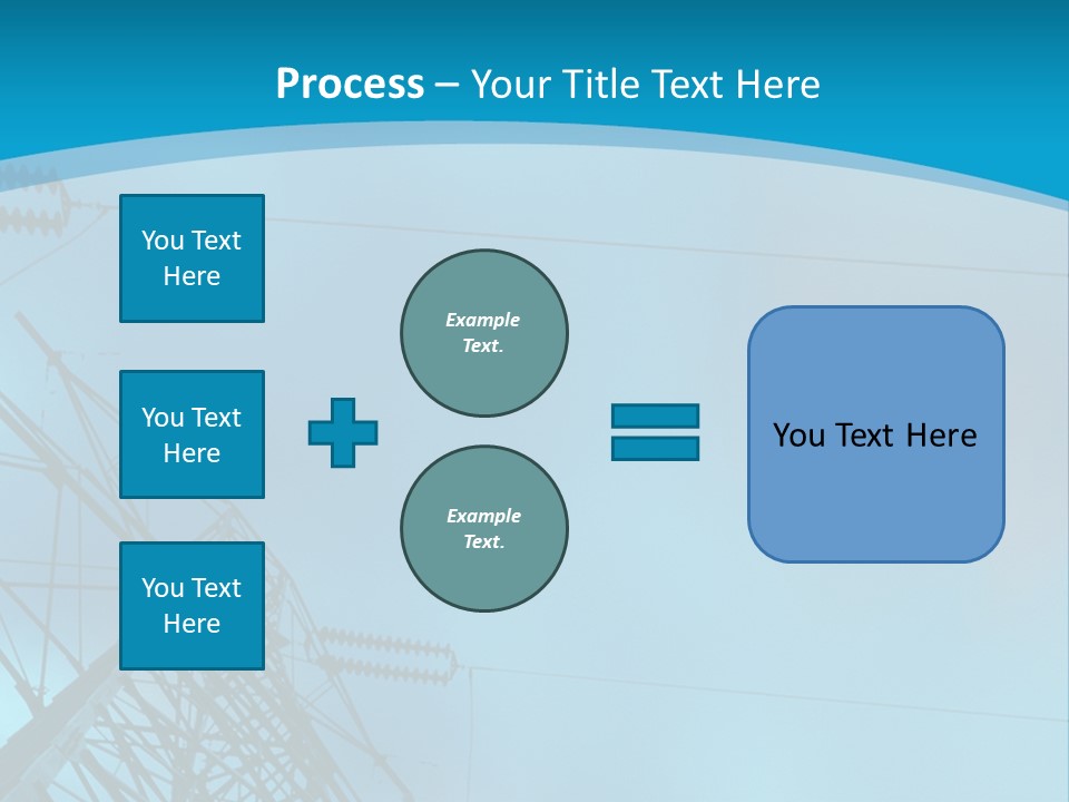 A Power Line With The Moon In The Background PowerPoint Template
