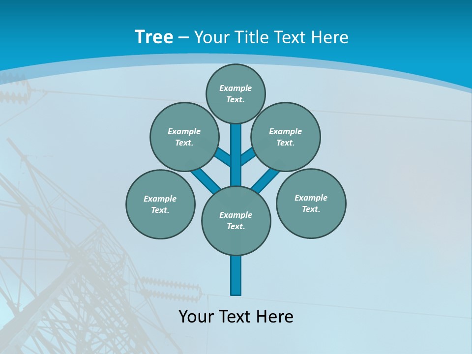 A Power Line With The Moon In The Background PowerPoint Template