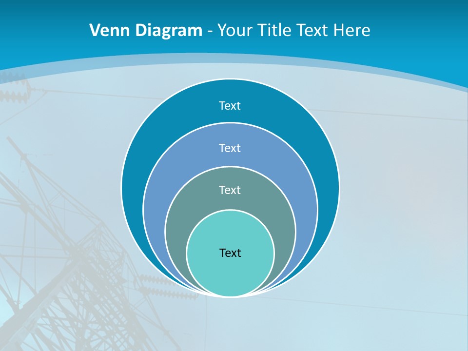 A Power Line With The Moon In The Background PowerPoint Template