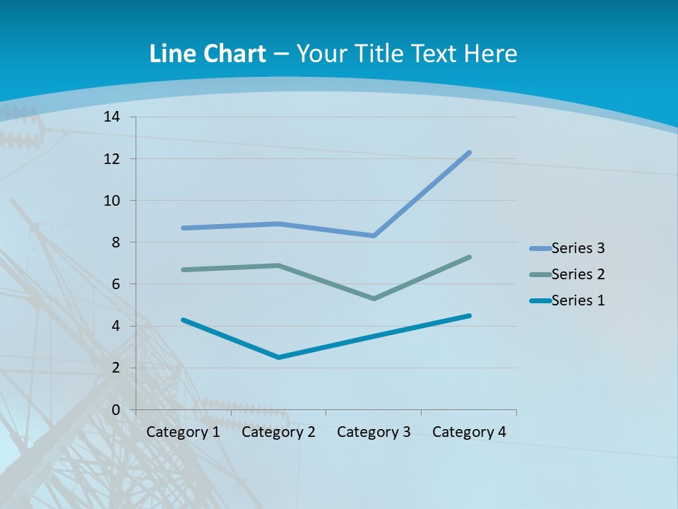 A Power Line With The Moon In The Background PowerPoint Template