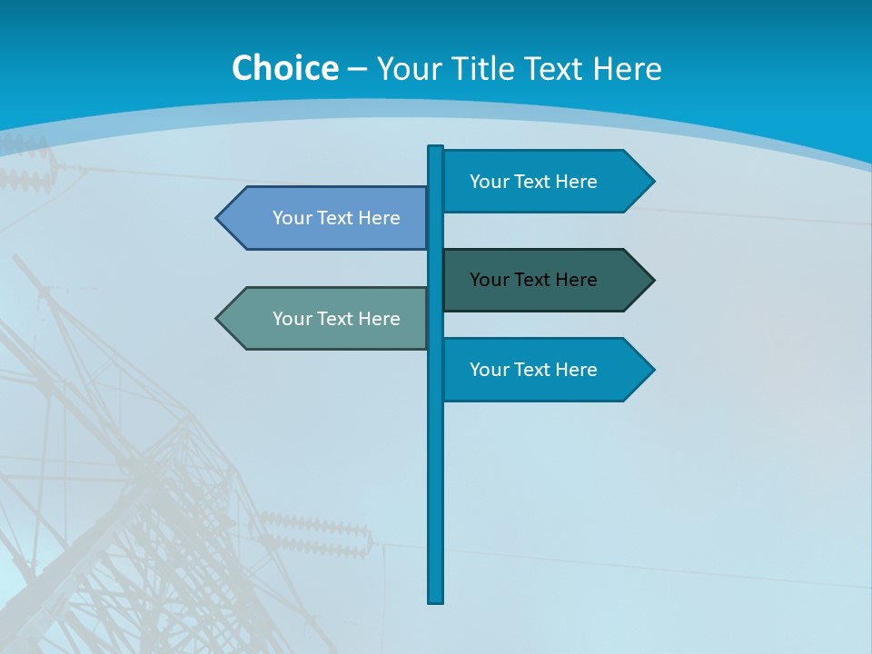 A Power Line With The Moon In The Background PowerPoint Template