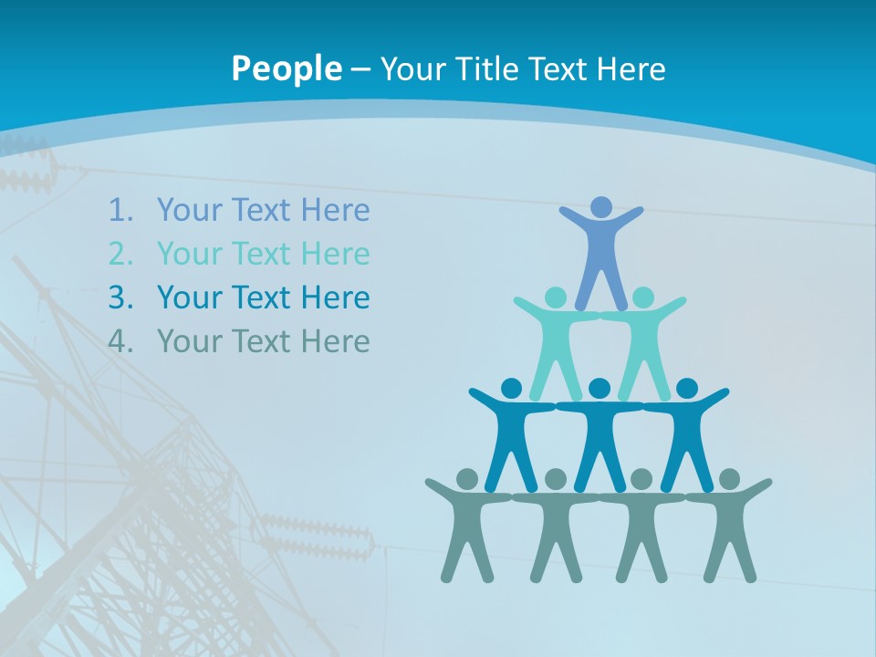 A Power Line With The Moon In The Background PowerPoint Template