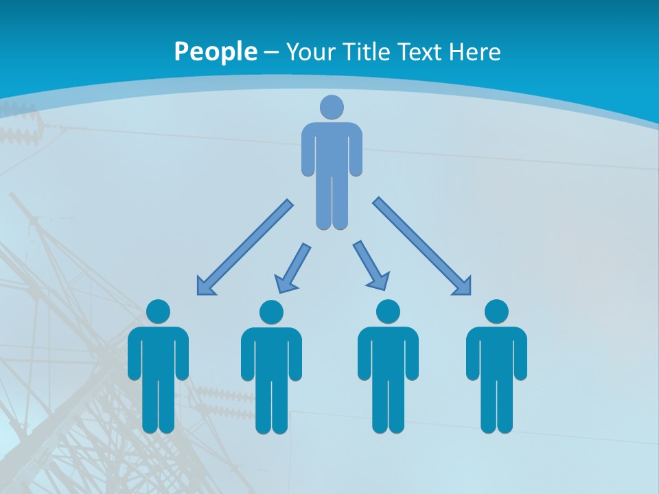 A Power Line With The Moon In The Background PowerPoint Template