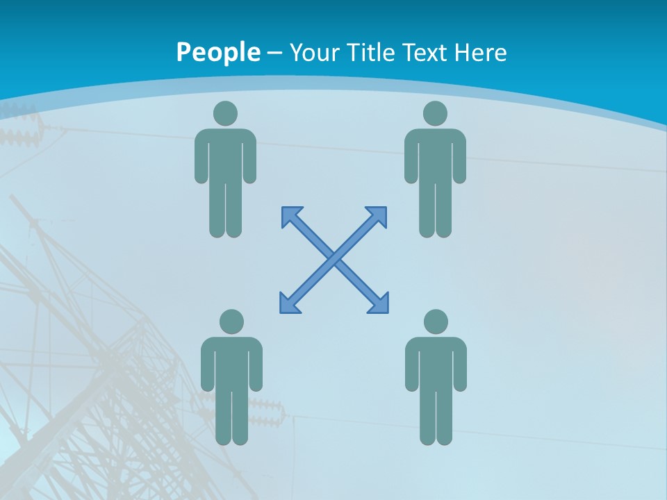 A Power Line With The Moon In The Background PowerPoint Template