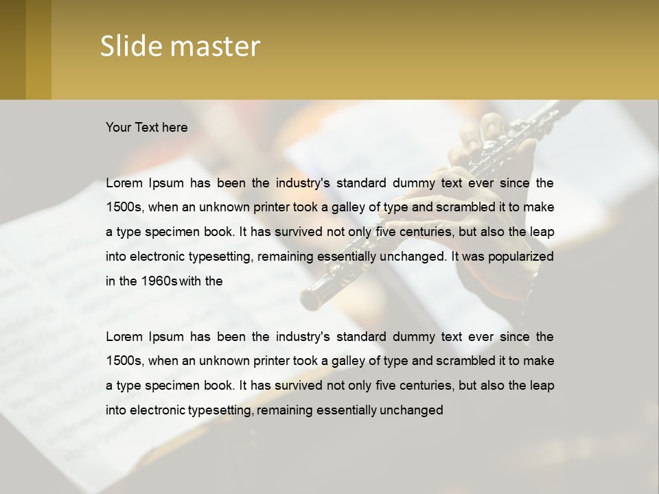 A Person Holding A Flute In Their Hands PowerPoint Template