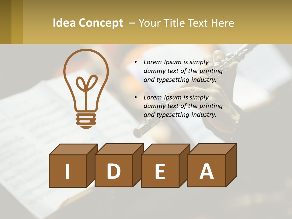 A Person Holding A Flute In Their Hands PowerPoint Template