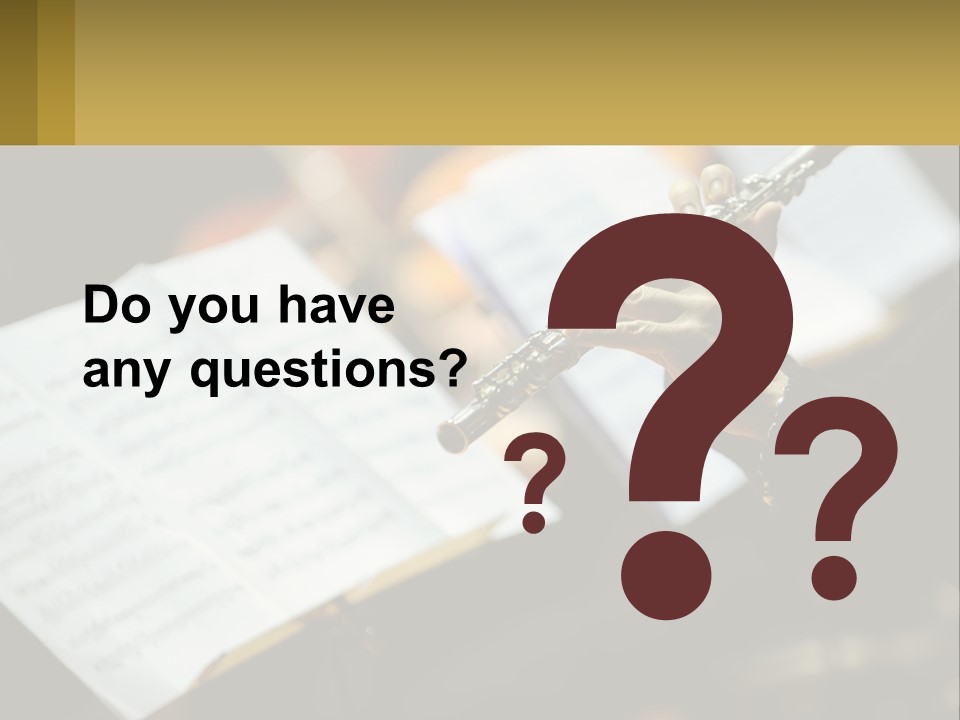 A Person Holding A Flute In Their Hands PowerPoint Template