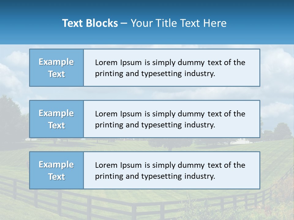 Two Horses Grazing In A Field With A House In The Background PowerPoint Template