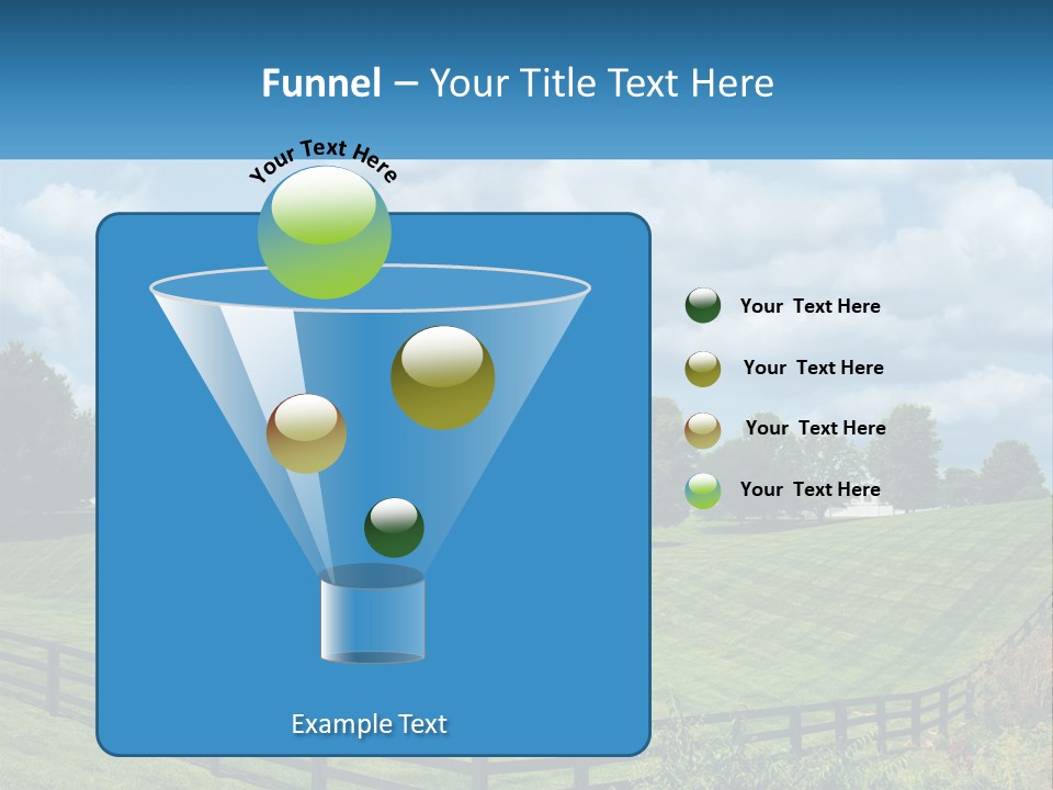 Two Horses Grazing In A Field With A House In The Background PowerPoint Template