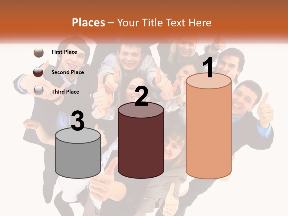A Group Of People Giving Thumbs Up PowerPoint Template