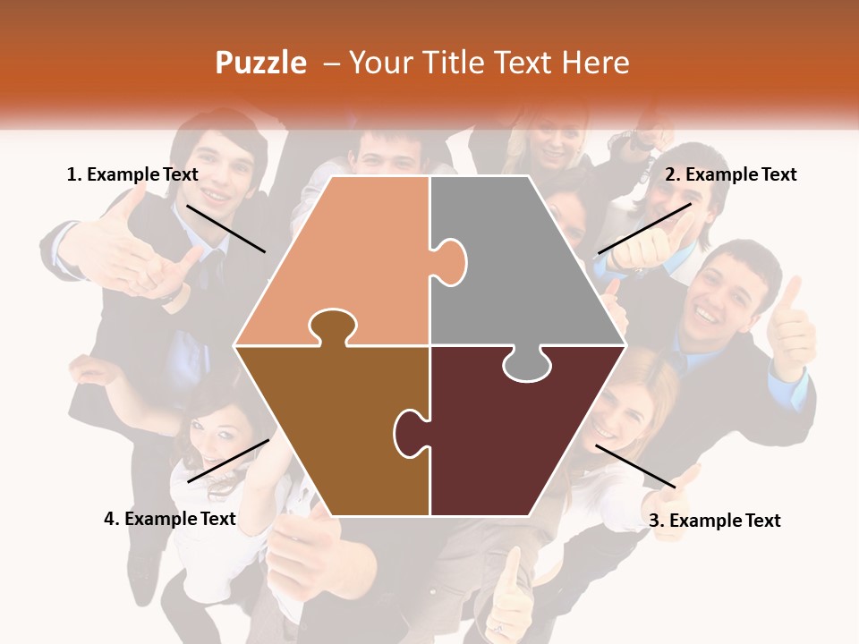 A Group Of People Giving Thumbs Up PowerPoint Template