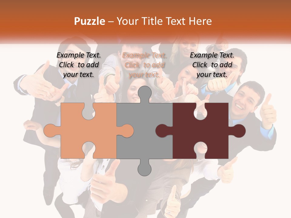 A Group Of People Giving Thumbs Up PowerPoint Template