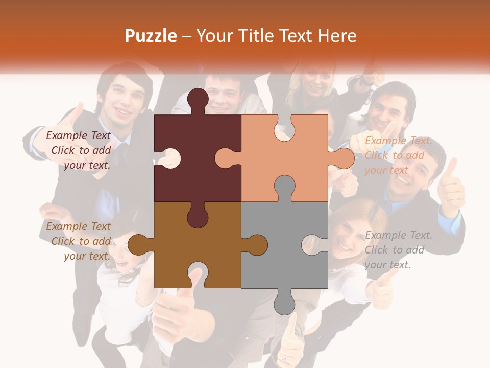 A Group Of People Giving Thumbs Up PowerPoint Template