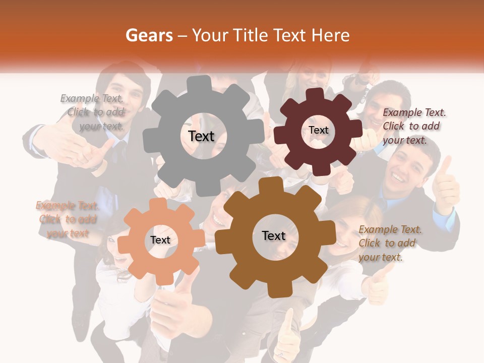 A Group Of People Giving Thumbs Up PowerPoint Template