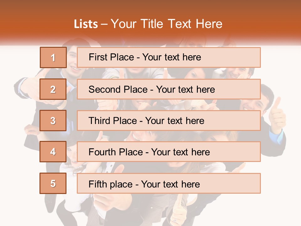 A Group Of People Giving Thumbs Up PowerPoint Template